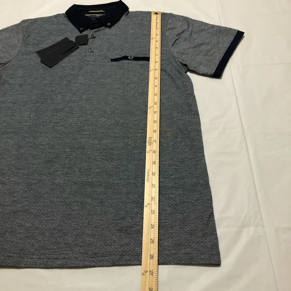 NWT Cactus Man Men’s Short Sleeve Collared Pullover Stretch Blue Polo Shirt M - Picture 8 of 11